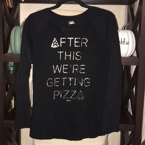 Justice Girls Size 20 Pizza Graphic Tee